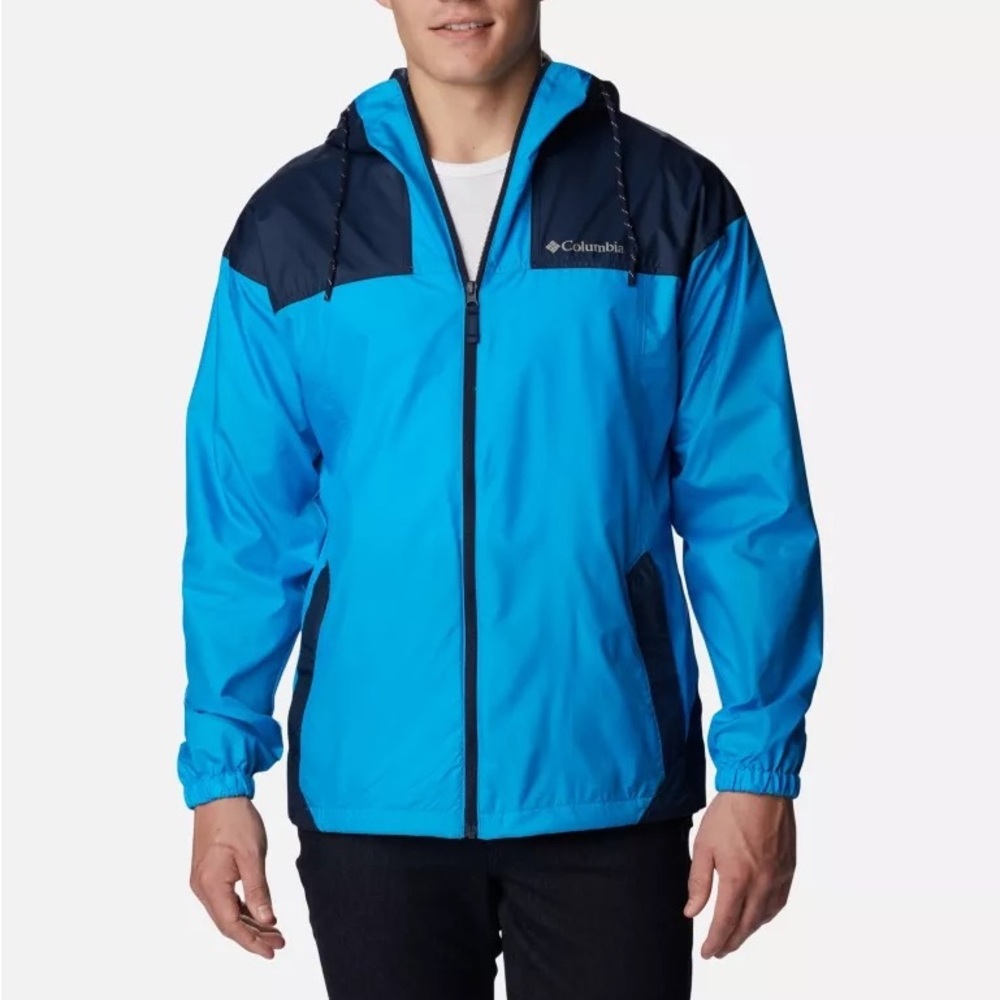 Columbia Men’s Flash Challenger Windbreaker Jacket Large NWT Blue